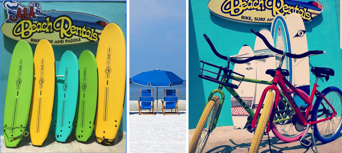 A1A Beach Rental surfboards and Bikes