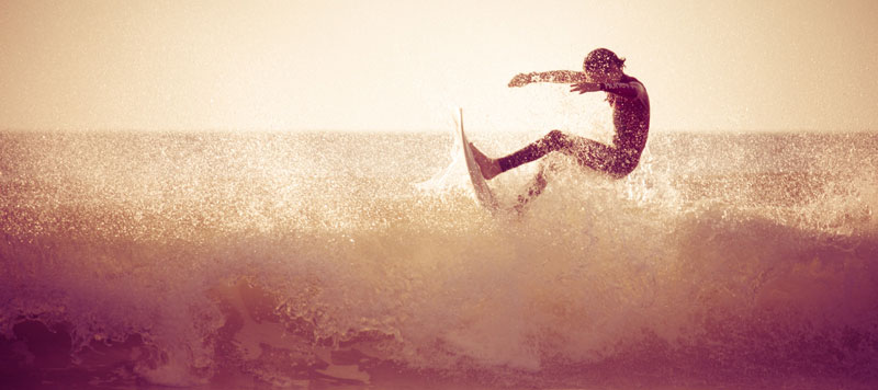 Surfer on a wave