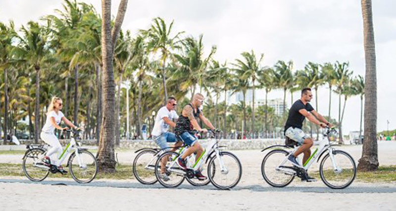 people on an ebike tour in Cocoa Beach